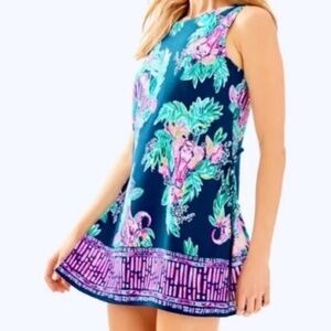 Lily Pulitzer Donna Romper in Inky Navy Peanut Gallery Engineered